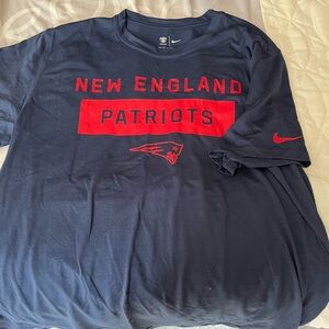 Men’s dri fit blue Patriots T-shirt. Never worn